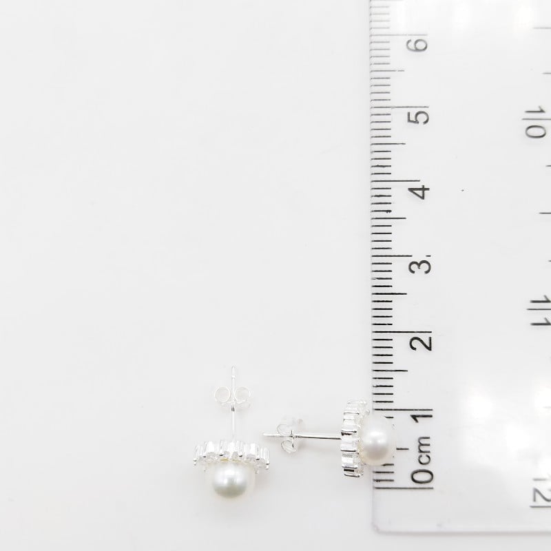 Aretes De Flor Y Perla