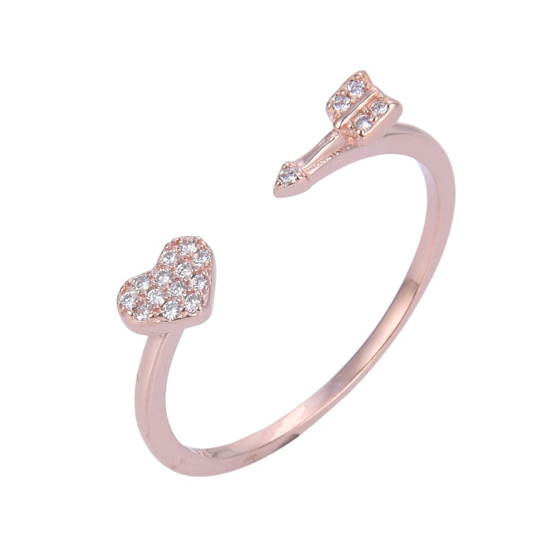 Anillo De Corazón Y Flecha