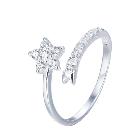 Anillo Ajustable De Flor