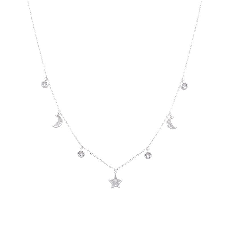 Gargantilla de Luna, Estrella y Puntos de Luz