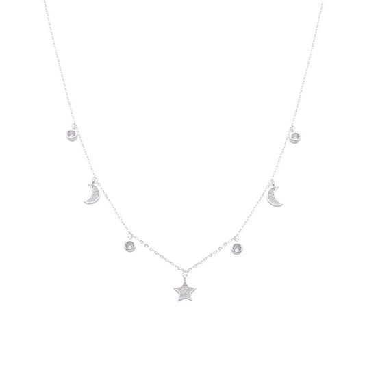 Gargantilla de Luna, Estrella y Puntos de Luz